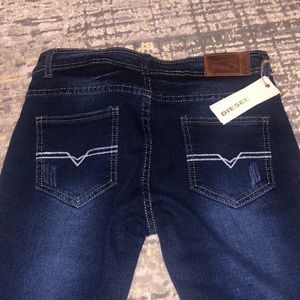 Diesel Dark Blue Wash Skinny Jeans